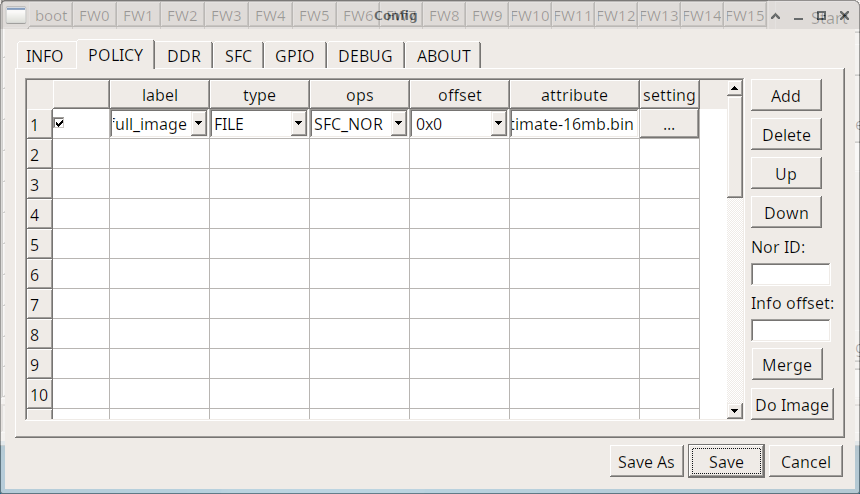 USB Cloner policy configuration